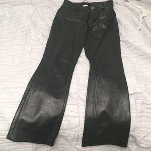 Black leather pants